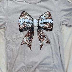 Football bow tee
